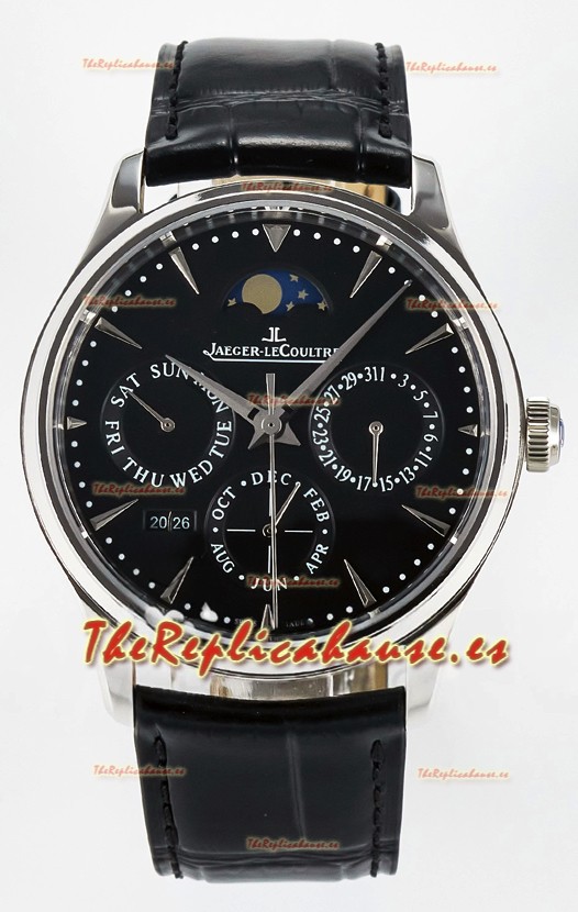 Jaeger LeCoultre Super Clone Master Ultra-Thin Calendario Perpetuo Dial Negro