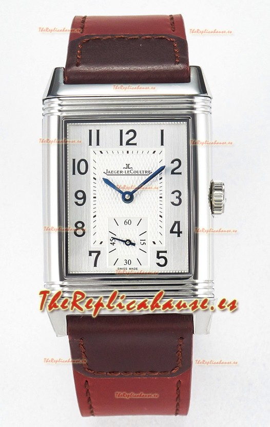 Jaeger-LeCoultre Reverso Super Clone DuoFace Negro/Blanco Reloj Réplica Acero 