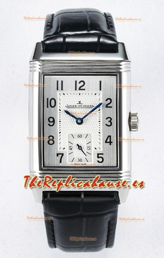 Jaeger-LeCoultre Reverso Super Clone DuoFace Negro/Blanco Reloj Réplica Acero 
