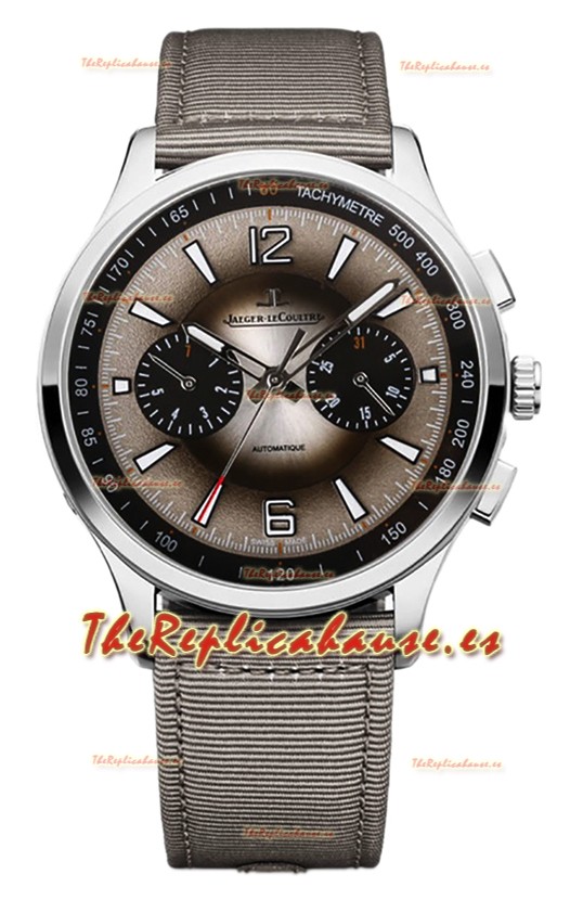 Jaeger LeCoultre Polaris Q902843J Chronograph Dial Gris Correa Nylon Reloj Réplica Suiza 