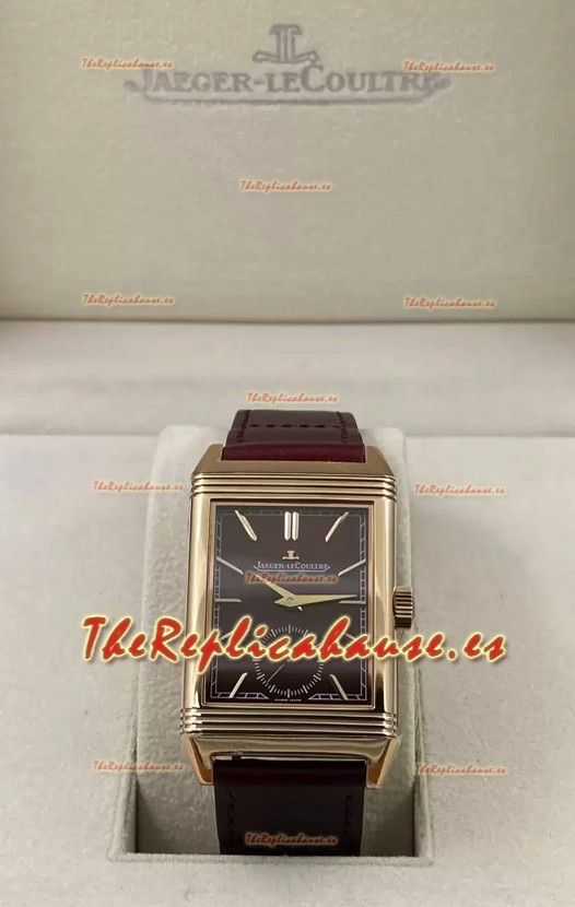 Jaeger-LeCoultre Reverso DuoFace Reloj Oro Rosado Dial Rojo en Movimiento Suizo Automático
