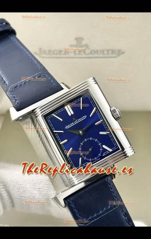 Jaeger-LeCoultre Reverso DuoFace Reloj Caja Acero Dial Azul en Movimiento Suizo Automático