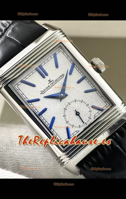 Jaeger-LeCoultre Reverso DuoFace Reloj Caja Acero Dial Fuerte Azul en Movimiento Suizo Automático