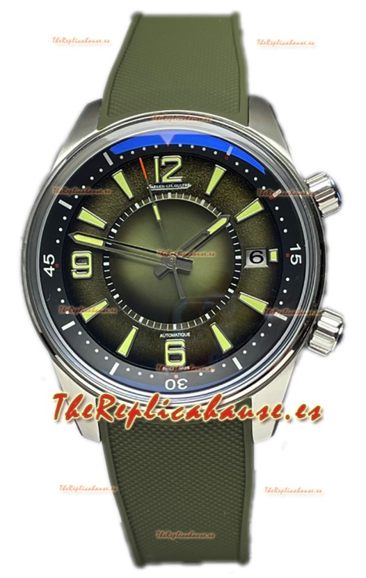 Jaeger LeCoultre Polaris Date Dial Verde Correa Goma Reloj Réplica Espejo 1:1 42MM