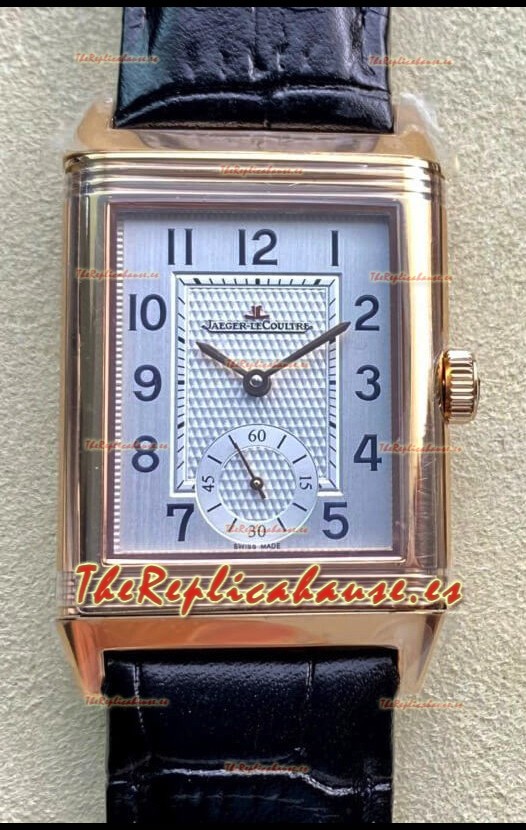 Jaeger-LeCoultre Reverso DuoFace Caja Oro Rosado Reloj en Movimiento Suizo Automático
