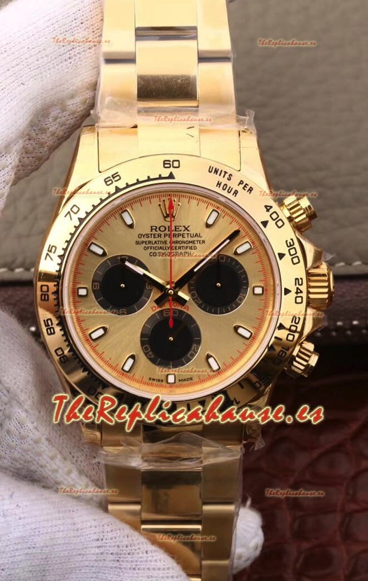 Rolex Cosmograph Daytona 116508 Oro Amarillo Movimiento Original Cal.4130 - Reloj de Acero Ultimate 904L Mejorado
