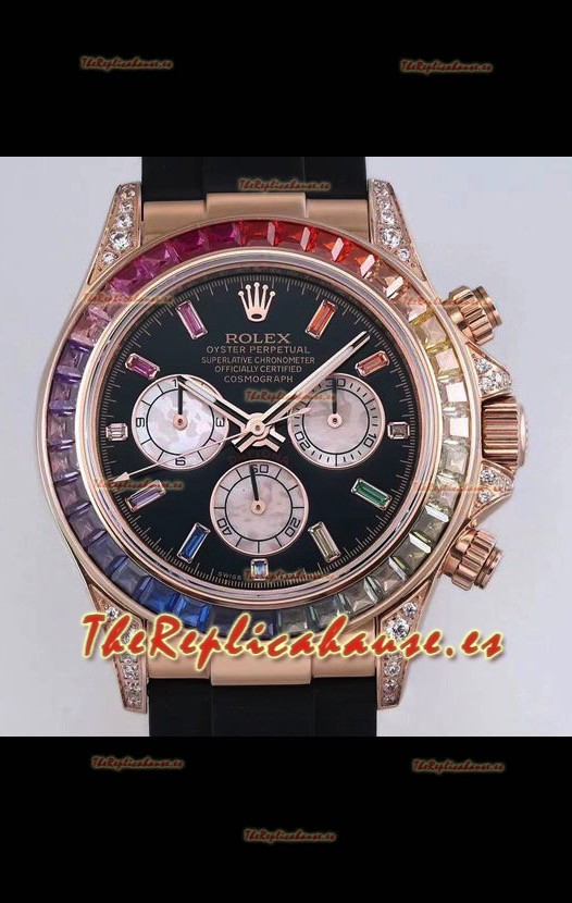 Rolex Cosmograph Daytona 116598 Oro Rosado a Espejo 1:1 Movimiento Original Cal.4130 - Reloj en Acero 904L