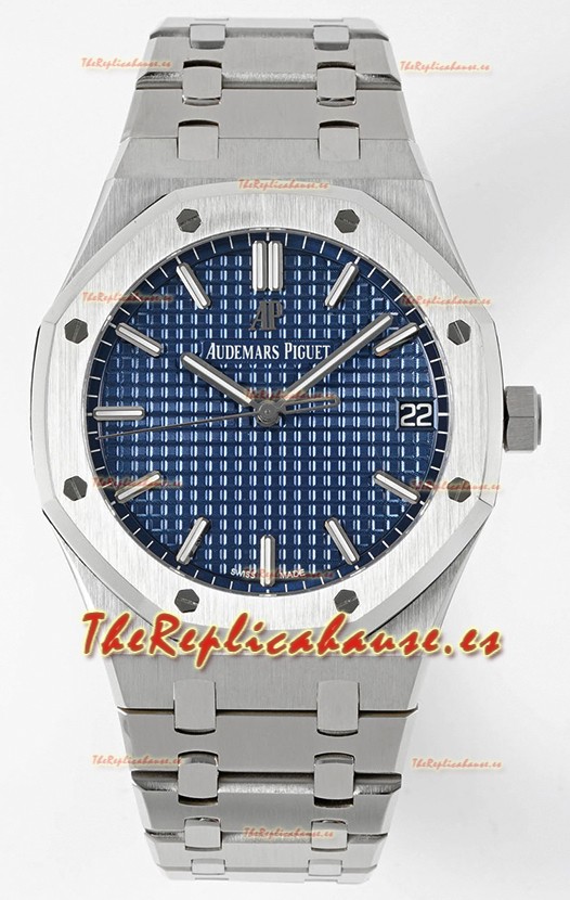 Audemars Piguet Royal Oak 15500 41MM Dial Azul Acero 904L Movimiento CALIBRE 4302 Réplica a Espejo 1:1