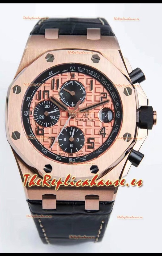 Audemars Piguet Royal Oak Offshore Dial Champange Reloj Réplica Cronógrafo a Espejo 1:1 - Acero 904L