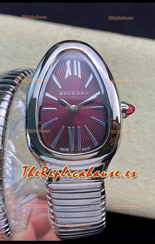 Bvlgari Edición Serpenti Reloj Réplica en Acero Inoxidable Calidad a Espejo 1:1
