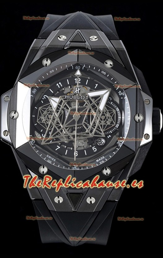 Hublot Big Bang UNICO Sang Bleu II Cerámic Negra Calidad a Espejo 1:1 Reloj Réplica Suizo