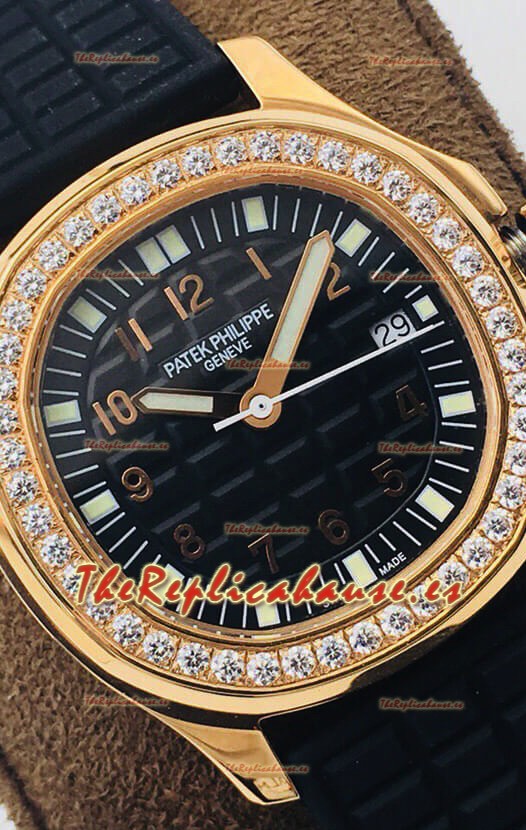 Patek Philippe Aquanaut 5067A Reloj Réplica Suiza en Oro Amarillo Dial Negro - 35MM