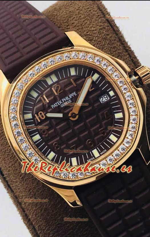 Patek Philippe Aquanaut 5067A Reloj Réplica Suiza Dial Marrón Oro Amarillo 35MM