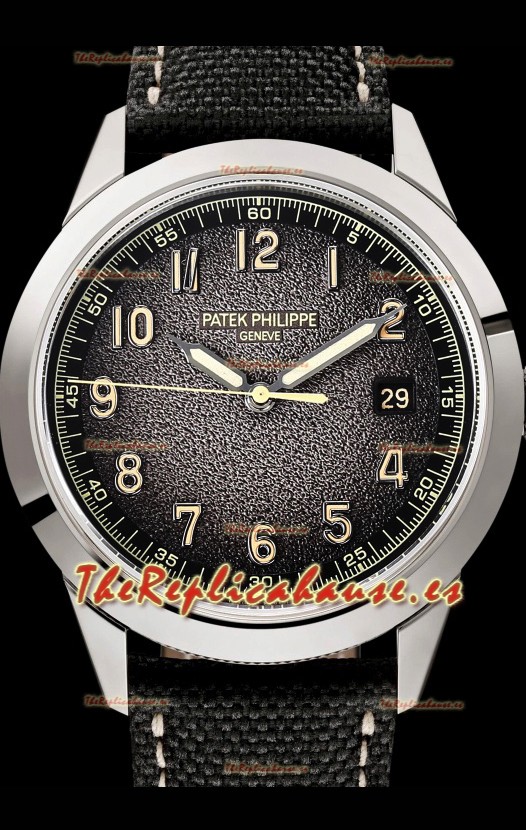 Patek Philippe Calatrava 5226G-001 Acero 904L Reloj Réplica a Espejo 1:1 Correa Hibrida Piel/Lona