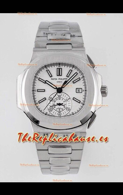 Patek Philippe Nautilus 5980/1A Caja Acero 904L en Dial Blanco - Réplica a Espejo 1:1