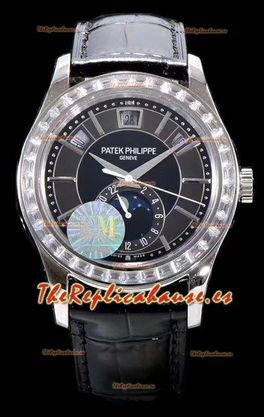 Patek Philippe 5205-001 Complications Fase Lunar Dial Gris Oscuro Reloj Réplica Suizo a Espejo 1:1