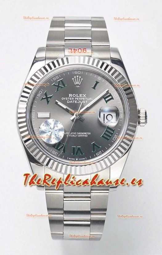 Rolex Datejust Cal.3235 WIMBLEDON Reloj Suizo Réplica a Espejo 1:1 Acero 904L 41MM - Dial Gris