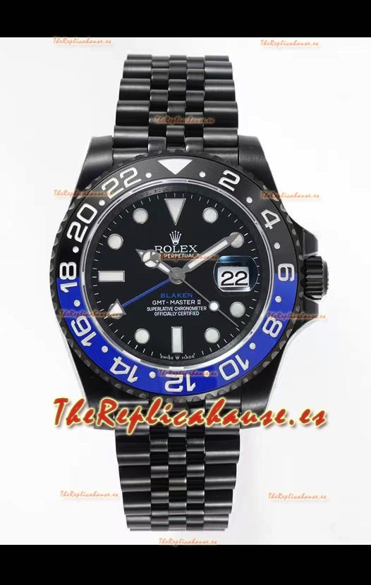 Rolex GMT Masters II REF.126710BLRO Batman BLAKEN Réplica Suiza - Acero 904L Revestido en DLC