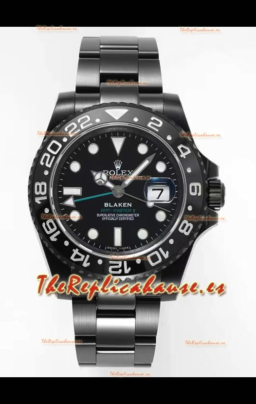 Rolex GMT Masters II REF.126710BLRO BLAKEN Réplica Suiza - Acero 904L Revestido en DLC