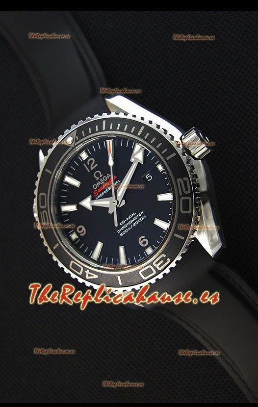 Omega Seamaster Planet Ocean Swiss Correa Negra Réplica 45MM 1:1 Ultimate Edition Watch 