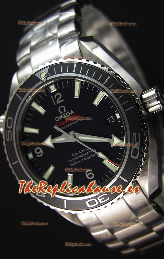 Omega Seamaster Planet Ocean Reloj Réplica Suizo Correa Negra 42MM Réplica a Espejo 1:1