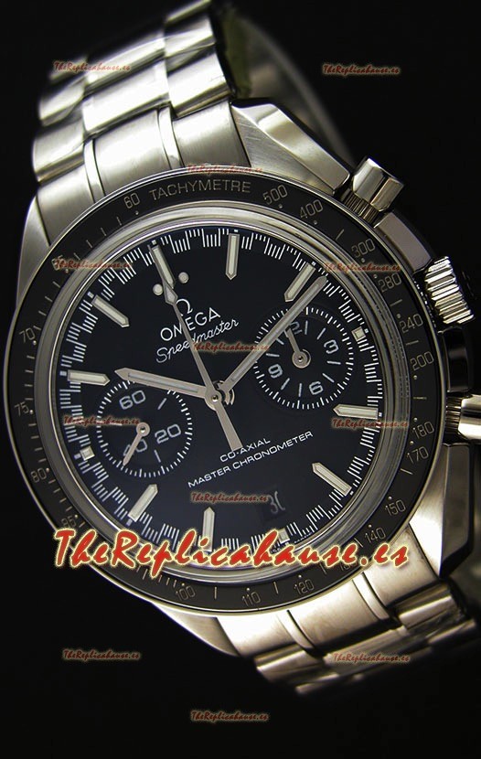 Omega Speedmaster Racing Co-Axial Master Reloj Réplica Suizo Cronógrafo en Dial Negro