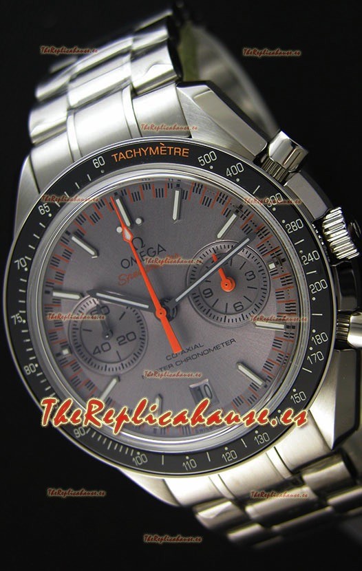 Omega Speedmaster Racing Co-Axial Master Reloj Réplica Suizo Cronógrafo en Dial Gris