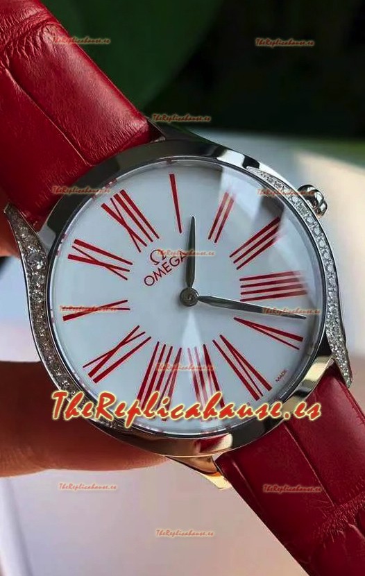 Omega De Ville Tresor Edition Reloj de Cuarzo Suizo 36MM Caja de Acero Dial Blanco