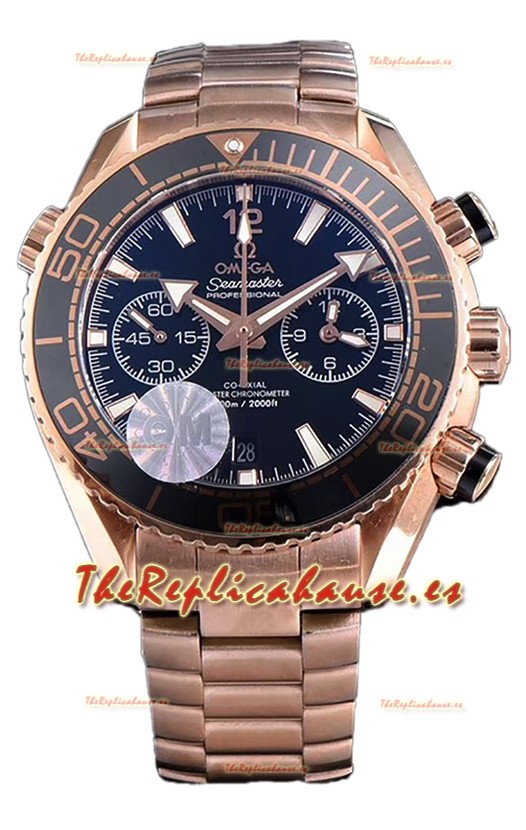 Omega Seamaster Planet Ocean 600M Sedna Gold 45.5MM Reloj Réplica Espejo 1:1 