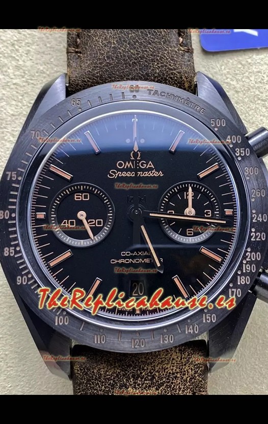 Omega Speedmaster Dark Side of the Moon Correa Marrón - Reloj Réplica Superclone 1:1 