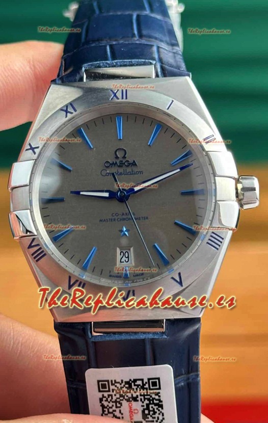 Omega Co-Axial Constellation 39MM Dial Gris Acero 904L Reloj Réplica Espejo 1:1