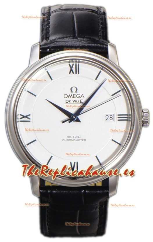 Omega De-Ville Annual Co-Axial Reloj Réplica Suiza Edición Espejo 1:1 en Dial Blanco 39.5MM
