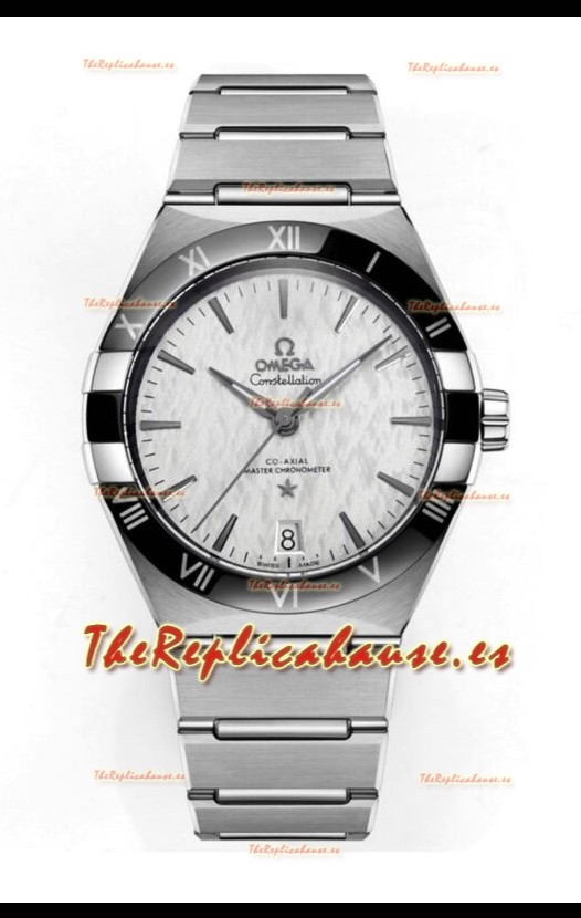 Omega Co-Axial Constellation Acero Inoxidable Dial Rodio Réplica Espejo 1:1 41MM