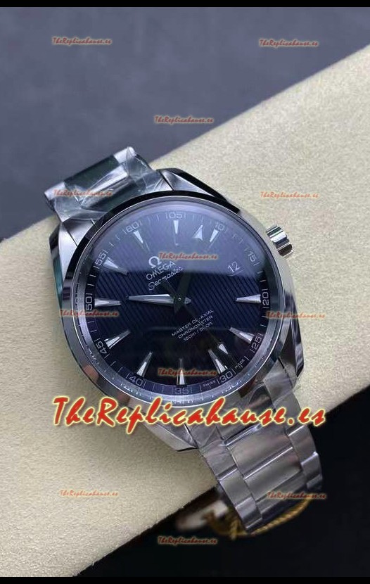 Omega Aqua Terra 150M Dial Azul Caja Acero 904L Dial Azul Réplica Espejo 1:1 41MM 
