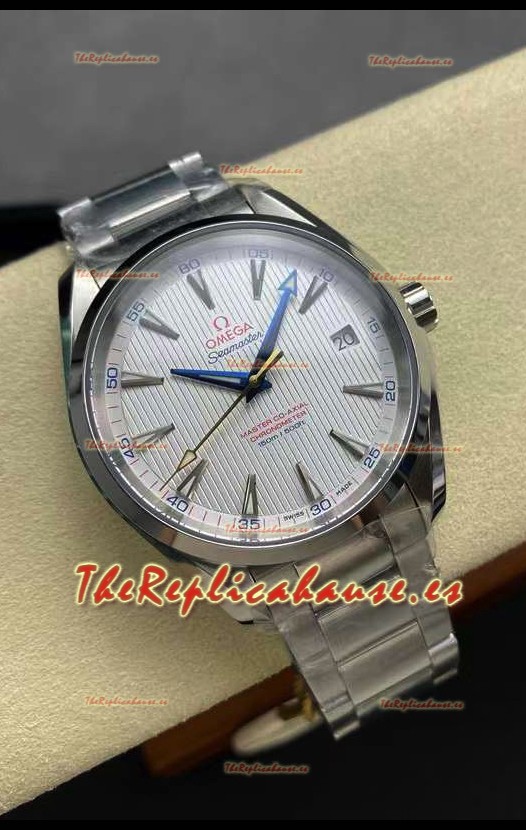 Omega Aqua Terra 150M Dial Blanco Caja Acero 904L Réplica Espejo 1:1 41MM 