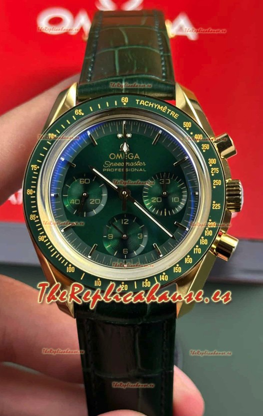 Omega Speedmaster Moonwatch Co-Axial Chronograph Dial Verde 42MM Reloj Réplica Espejo 1:1