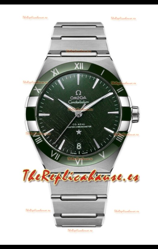 Omega Co-Axial Constellation Acero Inoxidable Dial Verde Réplica Espejo 1:1 41MM