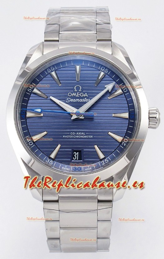 Omega Aqua Terra 150M Dial Azul Caja Acero 904L Réplica Espejo 1:1 41MM 