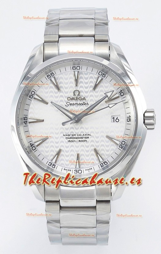 Omega Aqua Terra 150M Dial Blanco Caja Acero 904L Réplica Espejo 1:1 41MM 