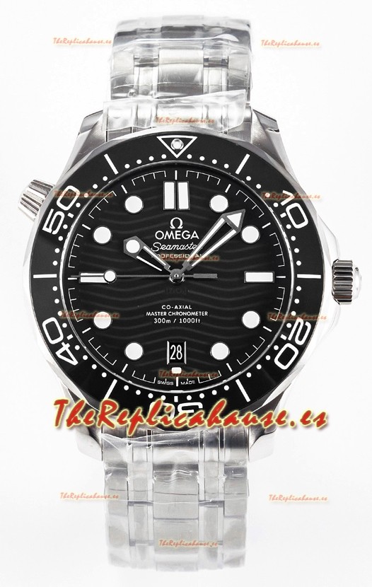 Omega Seamaster Super Clone 300M Master Chronometer Reloj Suizo Negro Acero 904L