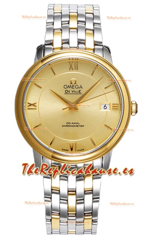 Omega De Ville Co-Axial Chronometer 36.8MM Reloj Réplica Suizo Caja en Dos Tonos