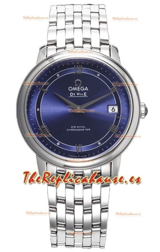 Omega De Ville Co-Axial Chronometer 36.8MM Reloj Réplica Suizo en Dial Azul Claro 