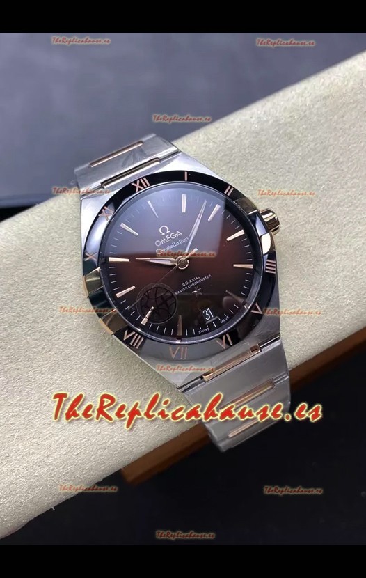 Omega Super Clone Co-Axial Constellation Stainless Dial Marrón Reloj Réplica