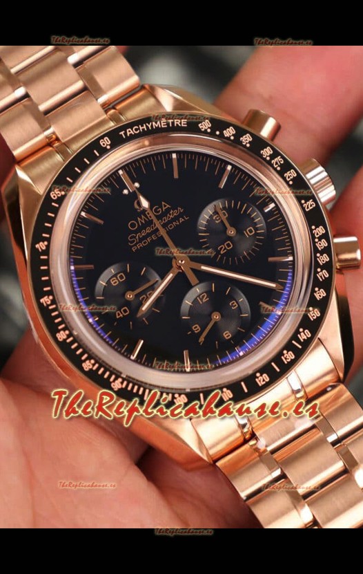Omega Speedmaster Professional Moonwatch Oro Rosado Réplica Suiza