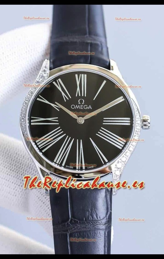 Omega De Ville Tresor Edition Cuarzo Suizo Watch 36MM Caja Acero Dial Negro