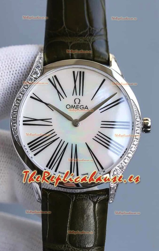 Omega De Ville Tresor Edition Cuarzo Suizo Watch 36MM Caja Acero Dial Blanco