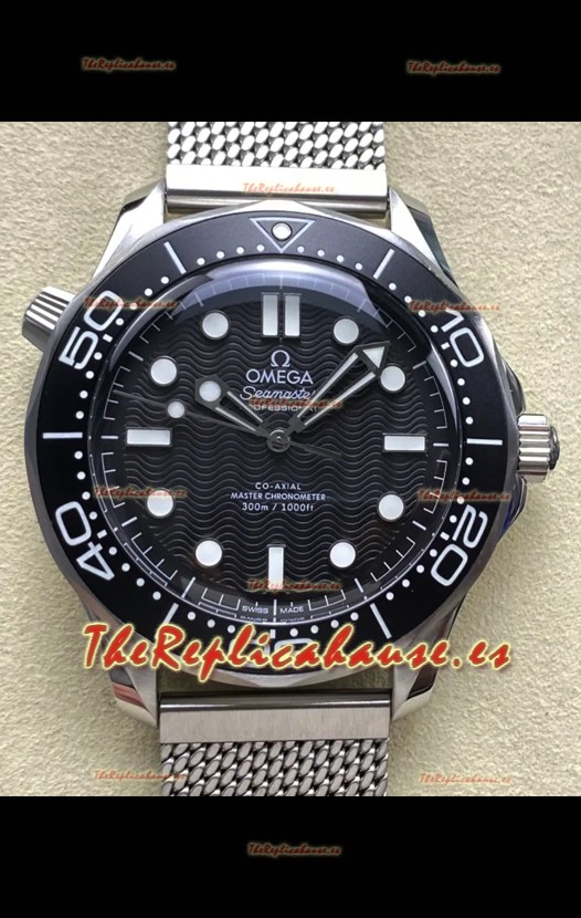 Omega Seamaster Super Clone 300M Master Chronometer Reloj Suizo Negro Acero 904L