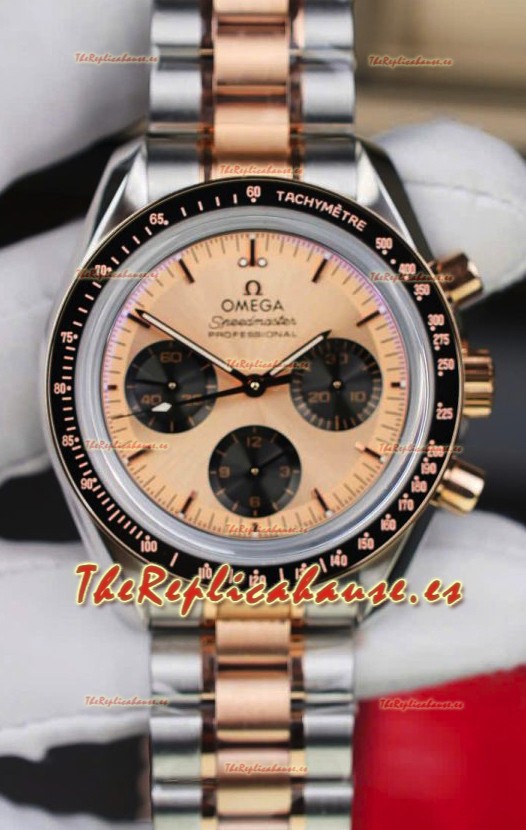 Omega Speedmaster Professional Moonwatch Dos Tonos Oro Sedna Reloj Réplica Suizo