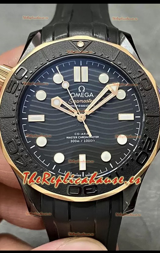 Omega Seamaster 300M Master Cronómetro Caja Cerámica Reloj Réplica Suizo a Espejo 1:1