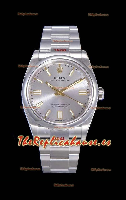 Rolex Oyster Perpetual REF#124300 41MM Movimiento Cal.3230 Réplica Suizo Dial en Acero, Acero 904L Reloj Réplica a Espejo 1:1